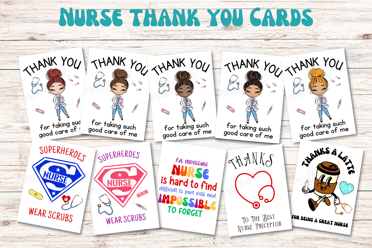 10 cute nurse thank you cards (free printable) - cassie smallwood